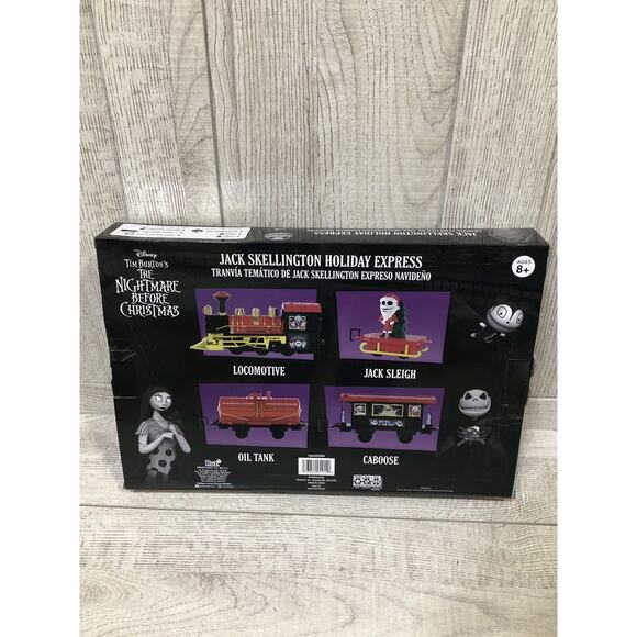 Jack Skellington Holiday Christmas Train Set, Battery Powered New In Box 12 Pc - Picture 6 of 7